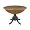 International Concepts Round 42 in Round Dual Drop Leaf Pedestal Table, Hickory/Washed Coal, 42 W, 42 L, 29.5 in H, Wood T45-42DP - alternate 5